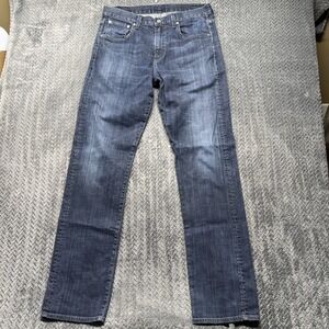 Citizens Of Humanity Mens's Jeans 31X33 Perfect Dark Blue Straight Stretch Denim